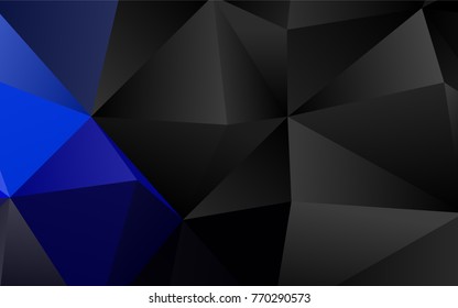 Dark BLUE vector abstract mosaic template. Modern geometrical abstract illustration with gradient. The elegant pattern can be used as part of a brand book.