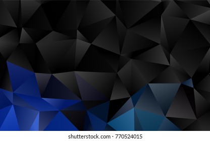 Dark BLUE vector abstract mosaic template. Modern geometrical abstract illustration with gradient. The completely new template can be used for your brand book.