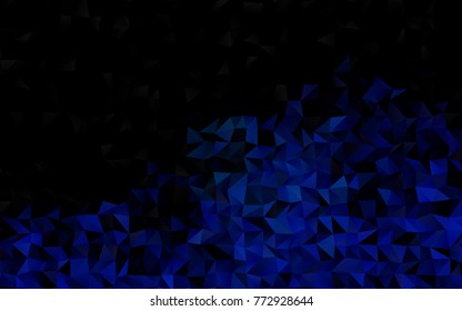 Dark BLUE vector abstract mosaic background. Shining colored illustration in a brand-new style. The completely new template can be used for your brand book.