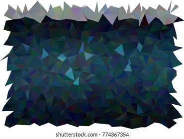 Dark BLUE vector abstract mosaic template. Triangular geometric sample with gradient.  A new texture for your design.