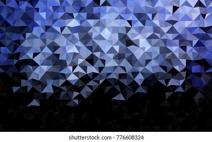 Dark BLUE vector abstract mosaic template. Glitter abstract illustration with an elegant design. Brand-new style for your business design.