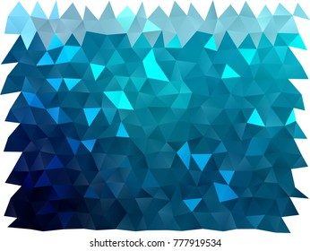 Dark BLUE vector abstract mosaic template. Shining colored illustration in a brand-new style. The polygonal design can be used for your web site.