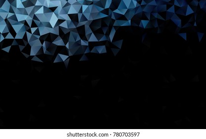 Dark BLUE vector abstract mosaic background. Creative geometric illustration in Origami style with gradient. The textured pattern can be used for background.