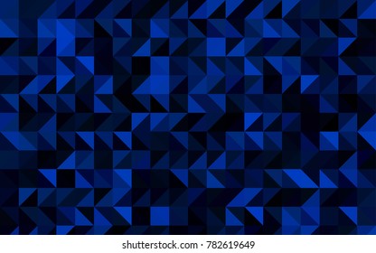 Dark BLUE vector abstract mosaic pattern. Modern geometrical abstract illustration with gradient. A completely new template for your business design.