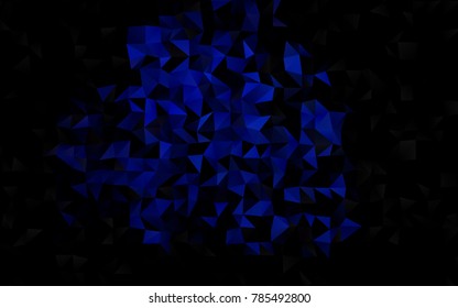 Dark BLUE vector abstract mosaic background. Shining colored illustration in a brand-new style. The completely new template can be used for your brand book.