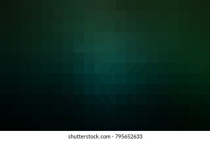 Dark BLUE vector abstract mosaic background. An elegant bright illustration with gradient. The best triangular design for your business.