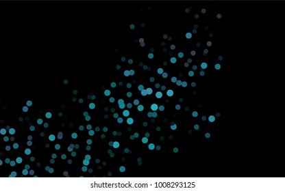 Dark BLUE vector abstract pattern with circles. Geometry template for your business design. Background with colored spheres.