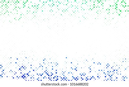 Dark BLUE vector abstract pattern with circles. Geometry template for your business design. Background with colored spheres.