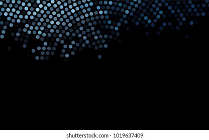 Dark BLUE vector abstract pattern with circles. Geometry template for your business design. Background with colored spheres.