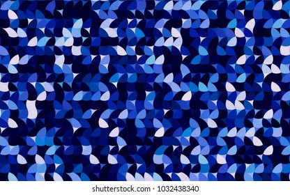 Dark BLUE vector abstract pattern with circles. Geometry template for your business design. Background with colored spheres.