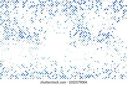 Dark BLUE vector abstract pattern with circles. Geometry template for your business design. Background with colored spheres.