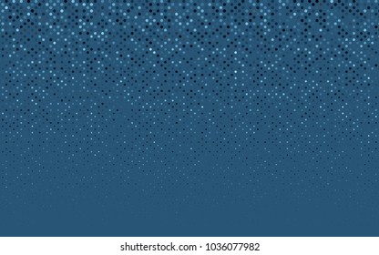 Dark BLUE vector abstract pattern with circles. Geometry template for your business design. Background with colored spheres.