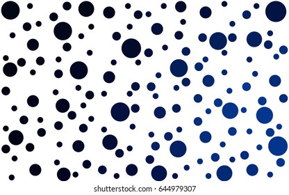 DARK BLUE vector abstract pattern with circles. Geometry template for your business design. Background with colored spheres.