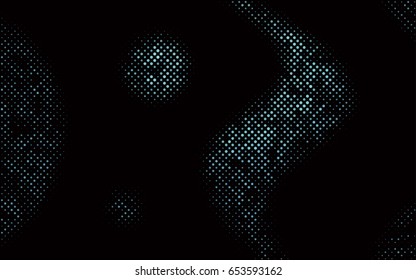 Dark BLUE vector abstract pattern with circles. Geometry template for your business design. Background with colored spheres.