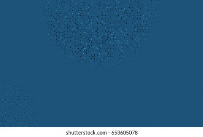 Dark BLUE vector abstract pattern with circles. Geometry template for your business design. Background with colored spheres.