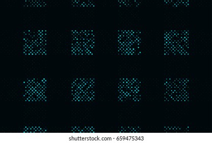 Dark BLUE vector abstract pattern with circles. Geometry template for your business design. Background with colored spheres.