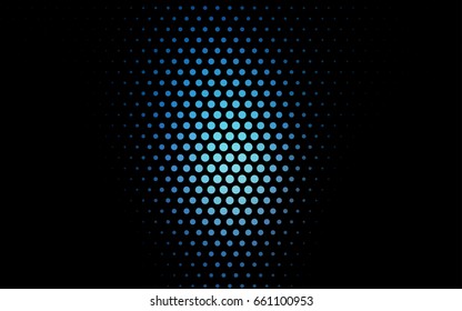 Dark BLUE vector abstract pattern with circles. Geometry template for your business design. Background with colored spheres.