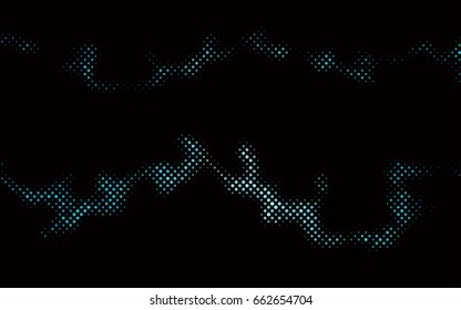 Dark BLUE vector abstract pattern with circles. Geometry template for your business design. Background with colored spheres.