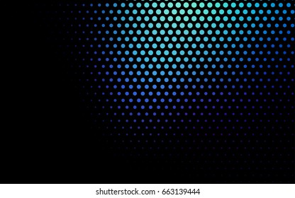 Dark BLUE vector abstract pattern with circles. Geometry template for your business design. Background with colored spheres.