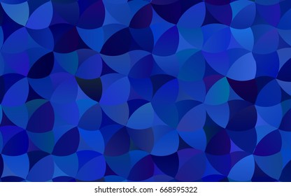 Dark BLUE vector abstract pattern with circles. Geometry template for your business design. Background with colored spheres.