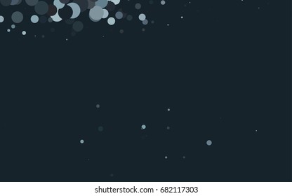 Dark BLUE vector abstract pattern with circles. Geometry template for your business design. Background with colored spheres.