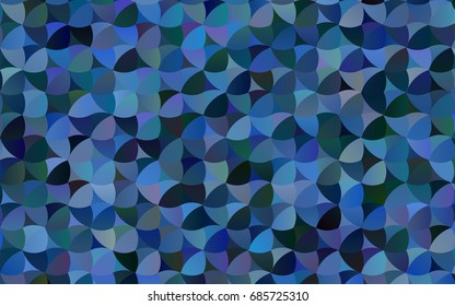 Dark BLUE vector abstract pattern with circles. Geometry template for your business design. Background with colored spheres.