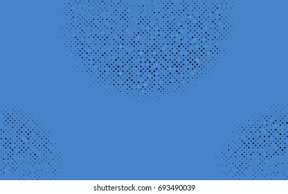 Dark BLUE vector abstract pattern with circles. Geometry template for your business design. Background with colored spheres.