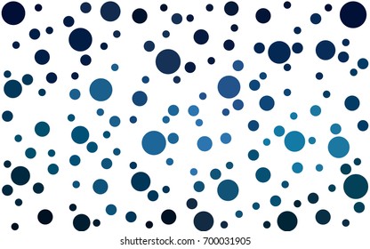 DARK BLUE vector abstract pattern with circles. Geometry template for your business design. Background with colored spheres.