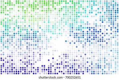 Dark BLUE vector abstract pattern with circles. Geometry template for your business design. Background with colored spheres.