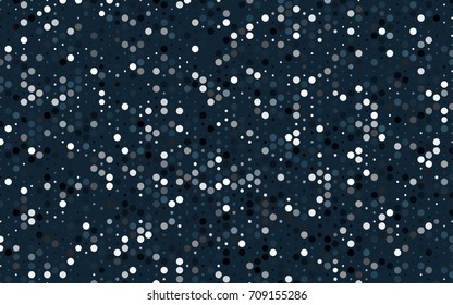 Dark BLUE vector abstract pattern with circles. Geometry template for your business design. Background with colored spheres.