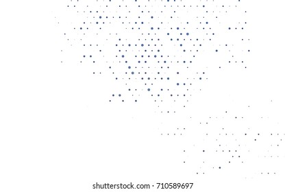 Dark BLUE vector abstract pattern with circles. Geometry template for your business design. Background with colored spheres.