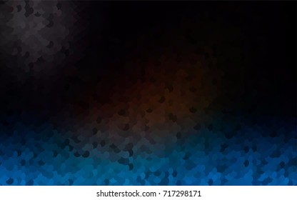 Dark BLUE vector abstract pattern with circles. Geometry template for your business design. Background with colored spheres.