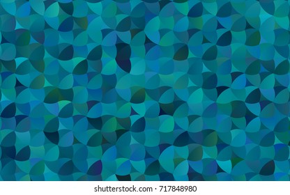 Dark BLUE vector abstract pattern with circles. Geometry template for your business design. Background with colored spheres.
