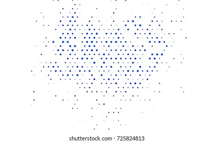 Dark BLUE vector abstract pattern with circles. Geometry template for your business design. Background with colored spheres.