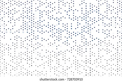 Dark BLUE vector abstract pattern with circles. Geometry template for your business design. Background with colored spheres.