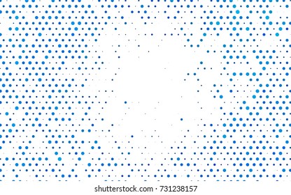Dark BLUE vector abstract pattern with circles. Geometry template for your business design. Background with colored spheres.