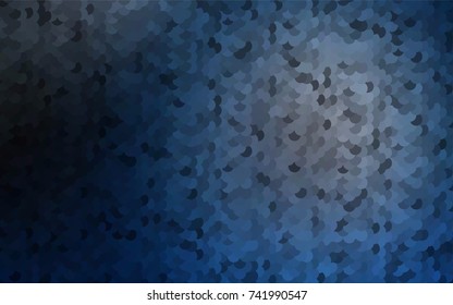 Dark BLUE vector abstract pattern with circles. Geometry template for your business design. Background with colored spheres.