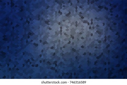 Dark BLUE vector abstract pattern with circles. Geometry template for your business design. Background with colored spheres.