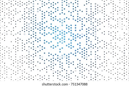 Dark BLUE vector abstract pattern with circles. Geometry template for your business design. Background with colored spheres.