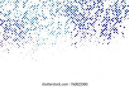 Dark BLUE vector abstract pattern with circles. Geometry template for your business design. Background with colored spheres.