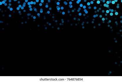 Dark BLUE vector abstract pattern with circles. Geometry template for your business design. Background with colored spheres.