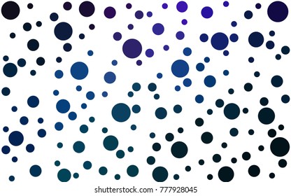 DARK BLUE vector abstract pattern with circles. Geometry template for your business design. Background with colored spheres.