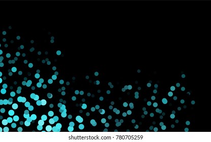 Dark BLUE vector abstract pattern with circles. Geometry template for your business design. Background with colored spheres.
