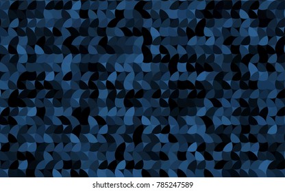 Dark BLUE vector abstract pattern with circles. Geometry template for your business design. Background with colored spheres.