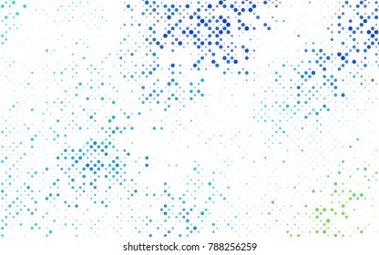 Dark BLUE vector abstract pattern with circles. Geometry template for your business design. Background with colored spheres.