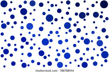 DARK BLUE vector abstract pattern with circles. Geometry template for your business design. Background with colored spheres.