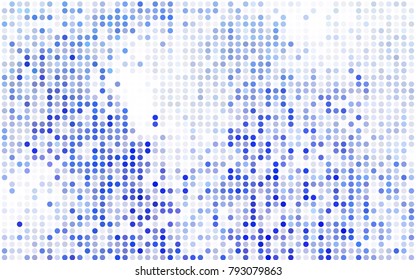 Dark BLUE vector abstract pattern with circles. Geometry template for your business design. Background with colored spheres.
