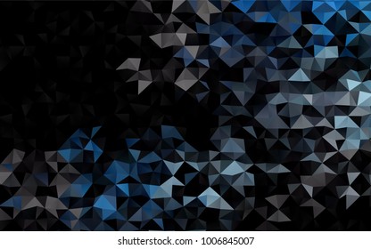 Dark BLUE vector abstract polygonal template. Brand-new colored illustration in blurry style with gradient. A completely new template for your business design.