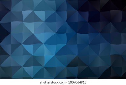 Dark BLUE vector abstract polygonal background. Brand-new colored illustration in blurry style with gradient. Brand-new style for your business design.