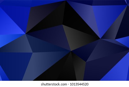 Dark BLUE vector abstract polygonal pattern. Geometric illustration in Origami style with gradient.  Triangular pattern for your business design.
